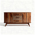 Mueble de almacenamiento de madera con diseño decorativo dimensiones 120 x 45 x 75cm