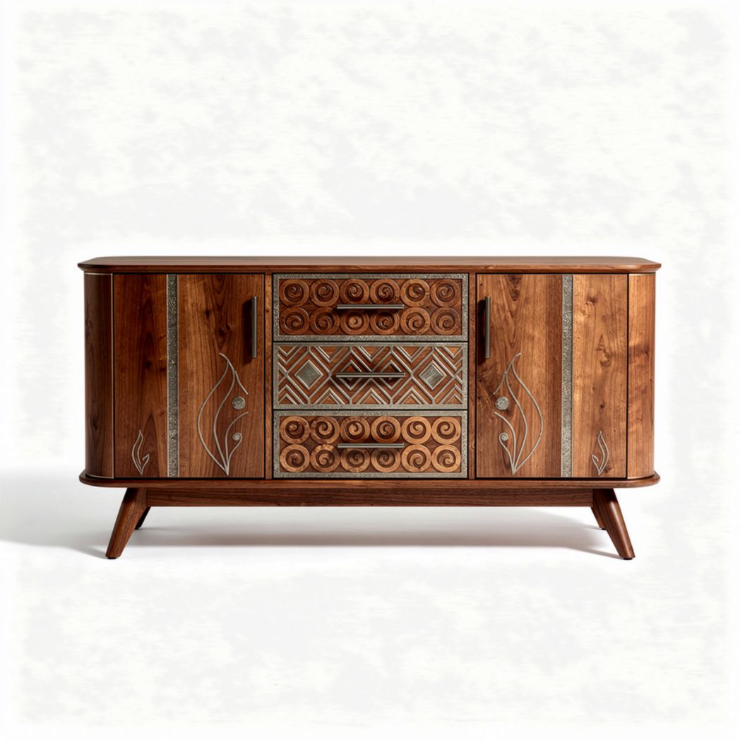 Mueble de almacenamiento de madera con diseño decorativo dimensiones 120 x 45 x 75cm